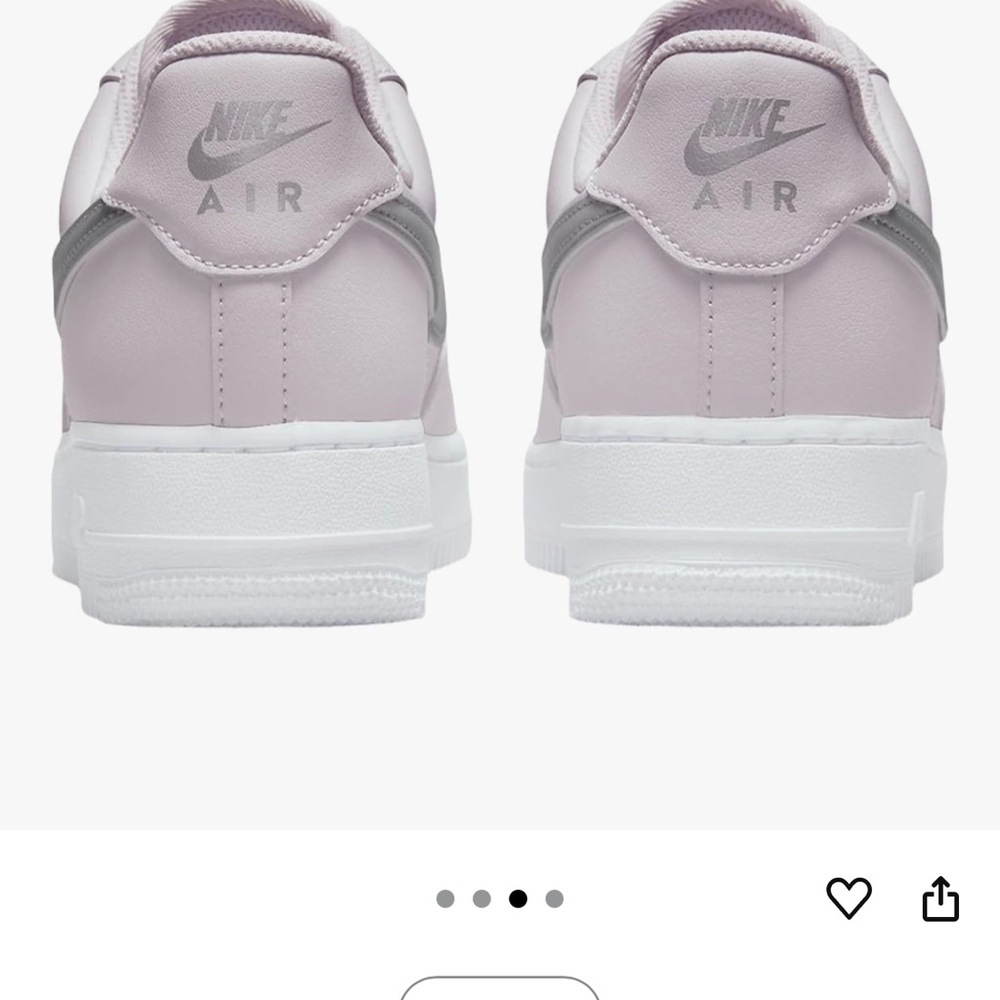 Nike Air Force 1 Low light Pink and Silver Sneakers Size 9.5 NWOT - Picture 4 of 5